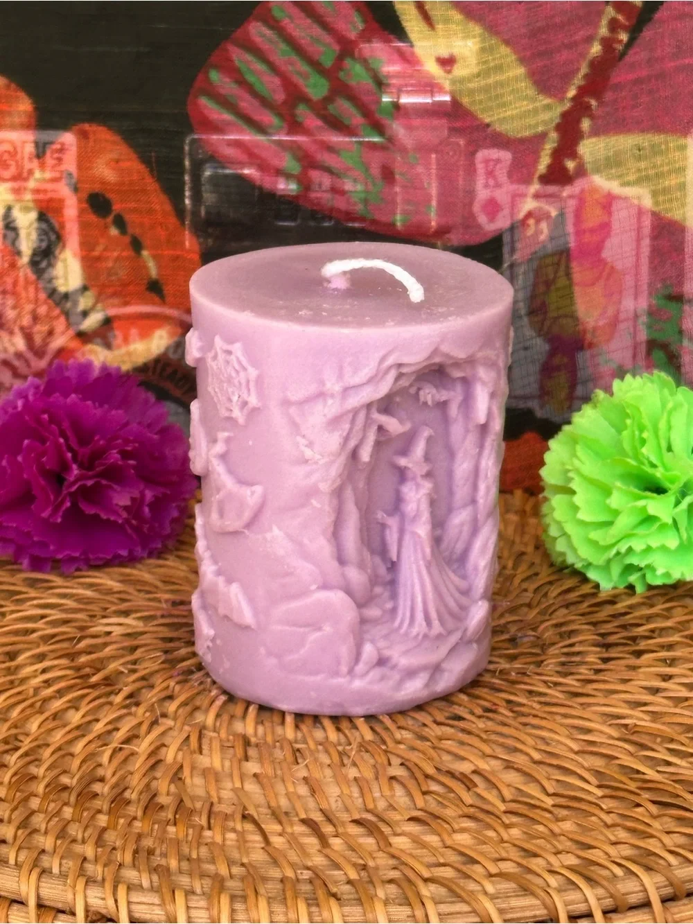Lavender Witch in the Woods Pillar Candle
